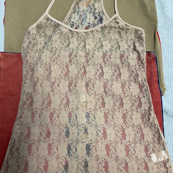 Haut d’été taupe en dentelle taille S - Picture 4 of 4